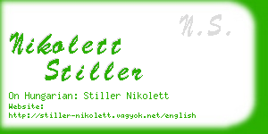 nikolett stiller business card